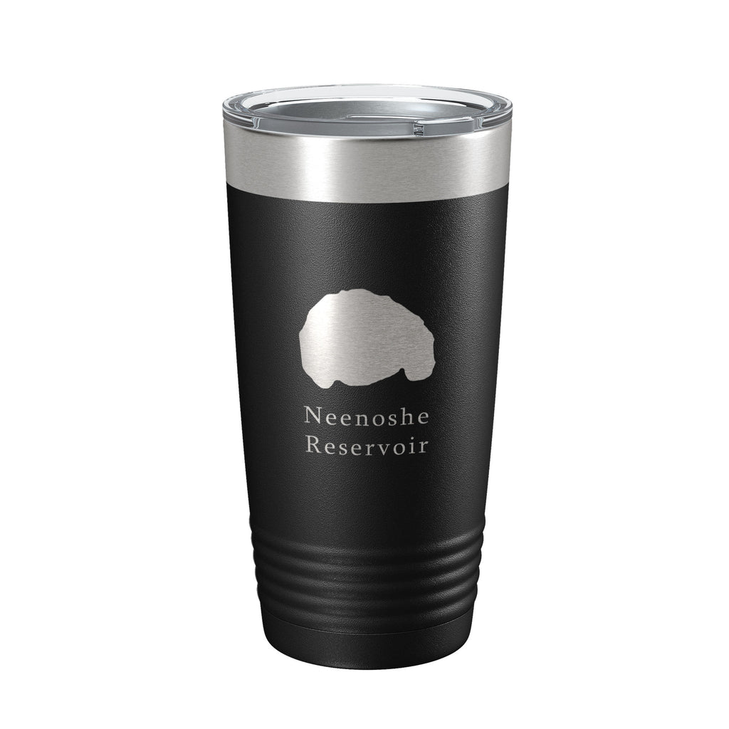 Neenoshe Reservoir Tumbler Lake Map Travel Mug Insulated Laser Engraved Coffee Cup Colorado 20 oz
