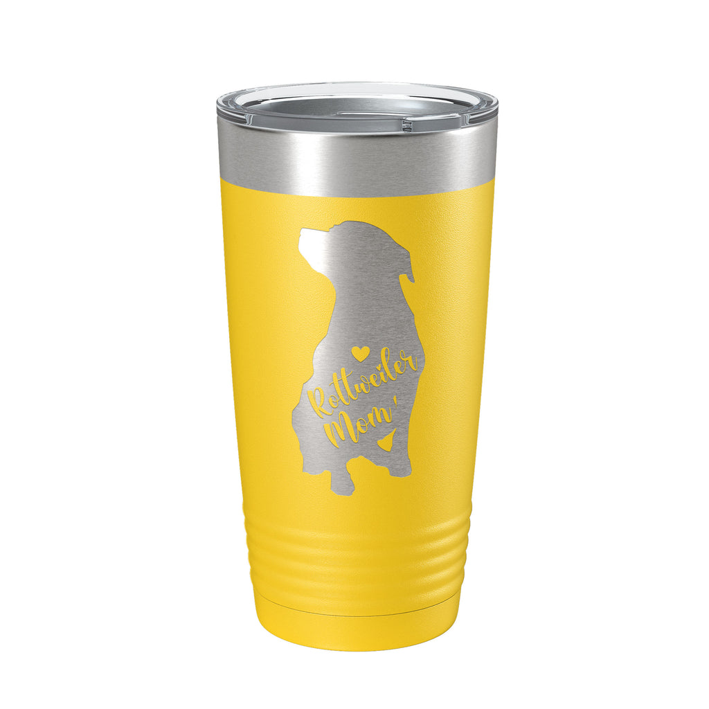 Rottweiler Mom Tumbler Dog Travel Mug Gift Insulated Laser Engraved Coffee Cup Rottie 20 oz