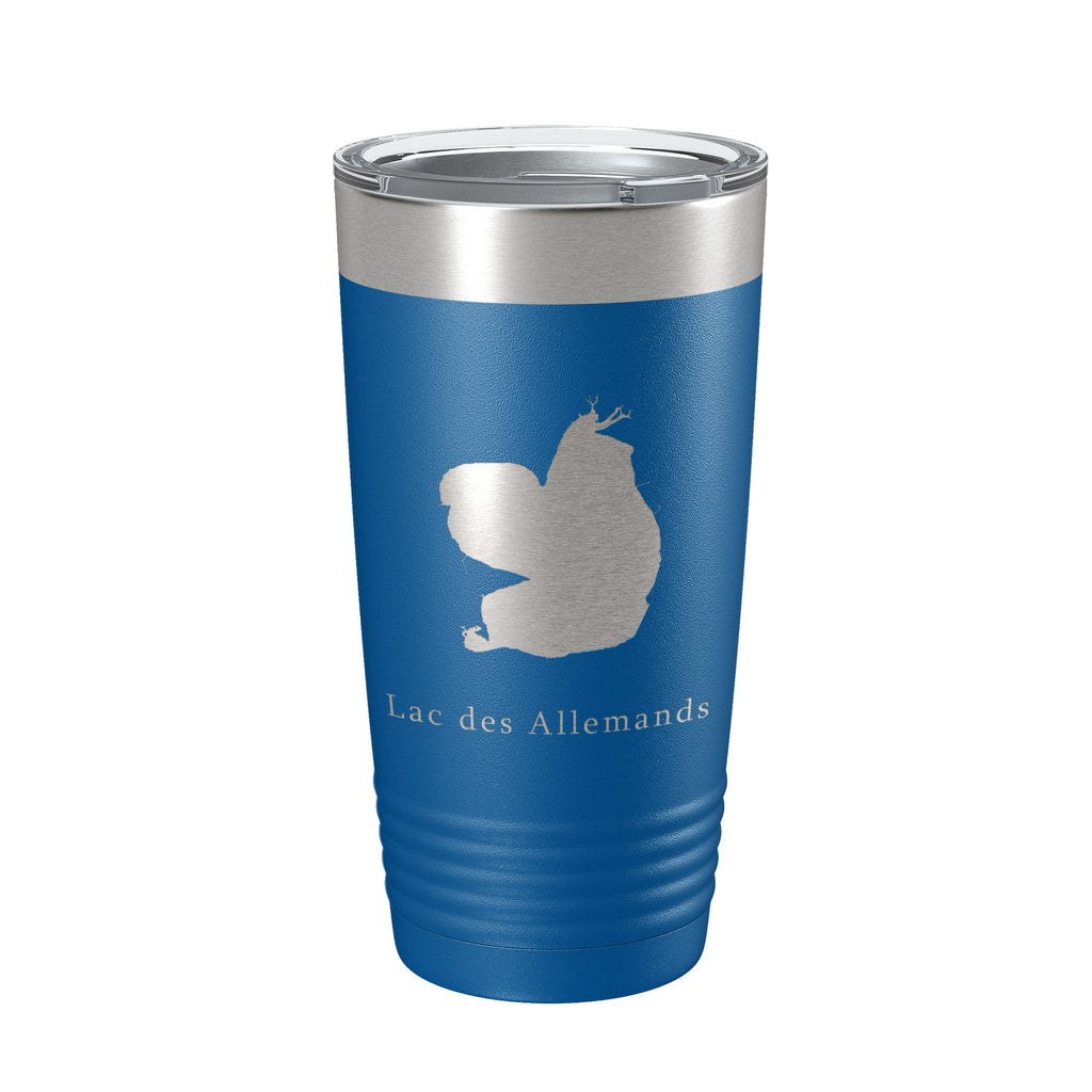 Lac des Allemands Tumbler Lake Map Travel Mug Insulated Laser Engraved Coffee Cup Louisiana 20 oz