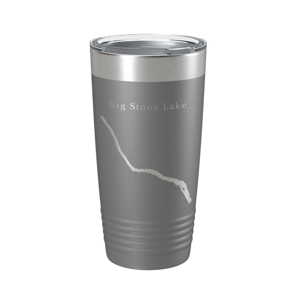 Big Stone Lake Map Tumbler Travel Mug Insulated Laser Engraved Coffee Cup South Dakota Minnesota 20 oz