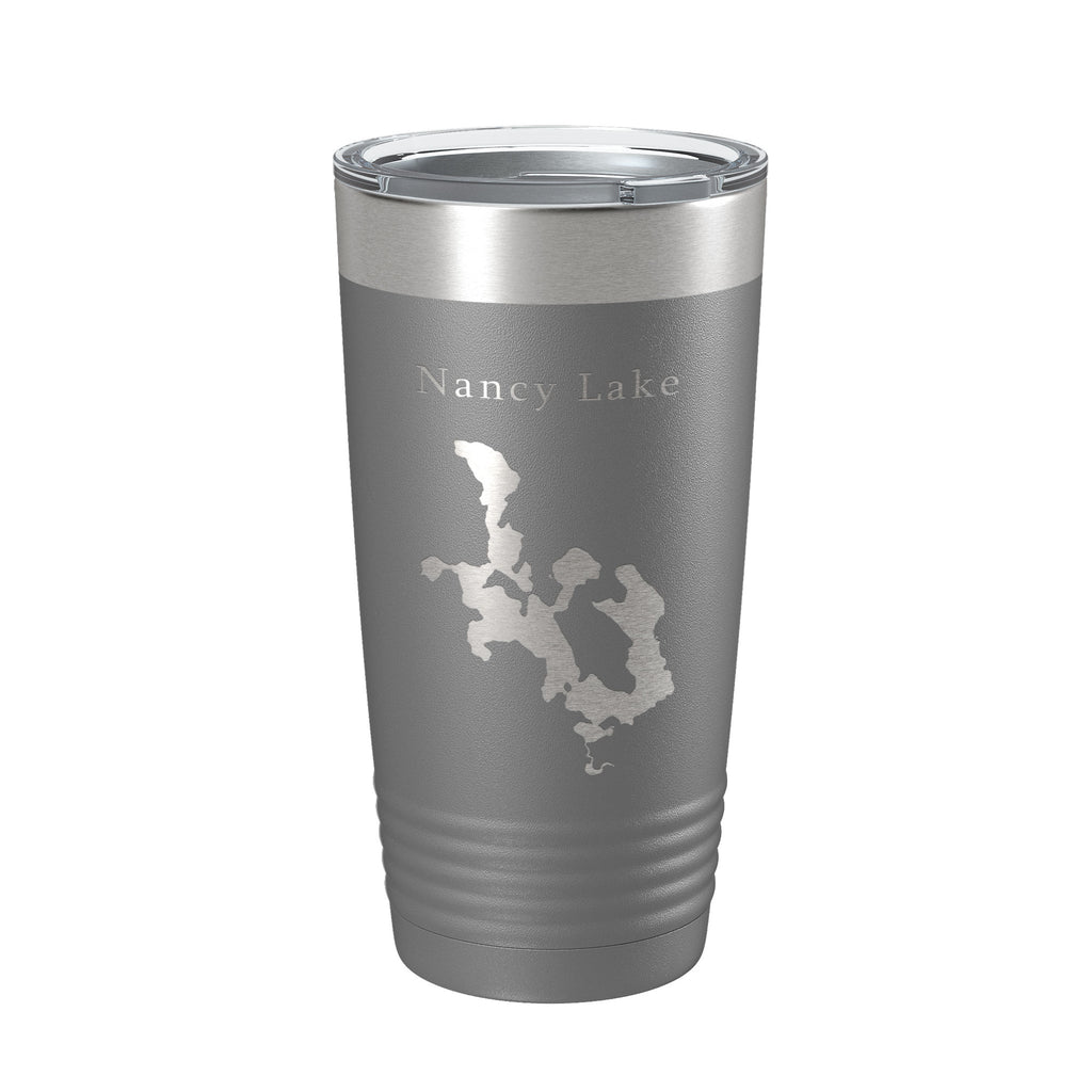 Nancy Lake Map Tumbler Travel Mug Insulated Laser Engraved Coffee Cup Alaska 20 oz