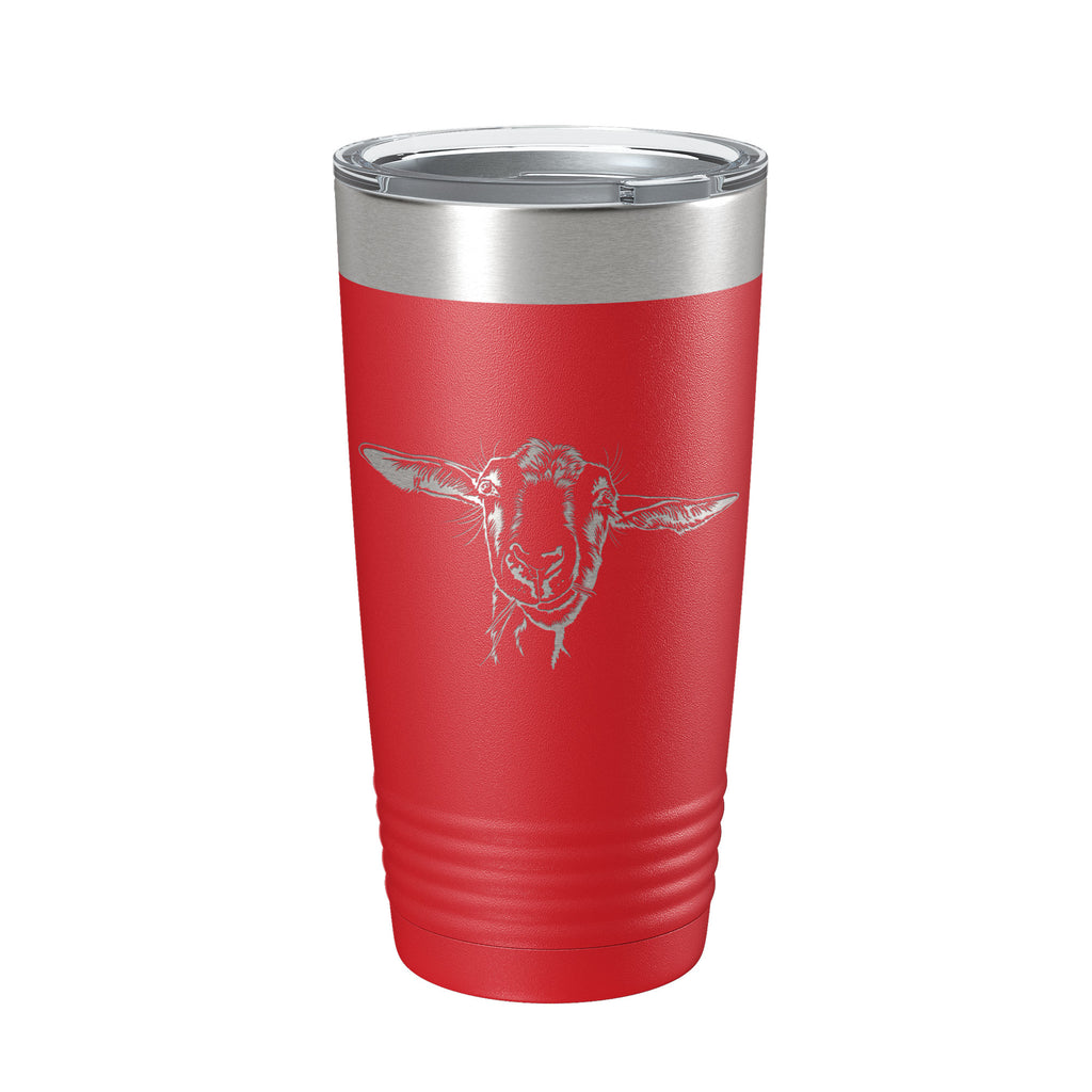 Goat Tumbler Goat Face Travel Mug Insulated Laser Engraved Coffee Cup Farmer Gift 4H 20 oz
