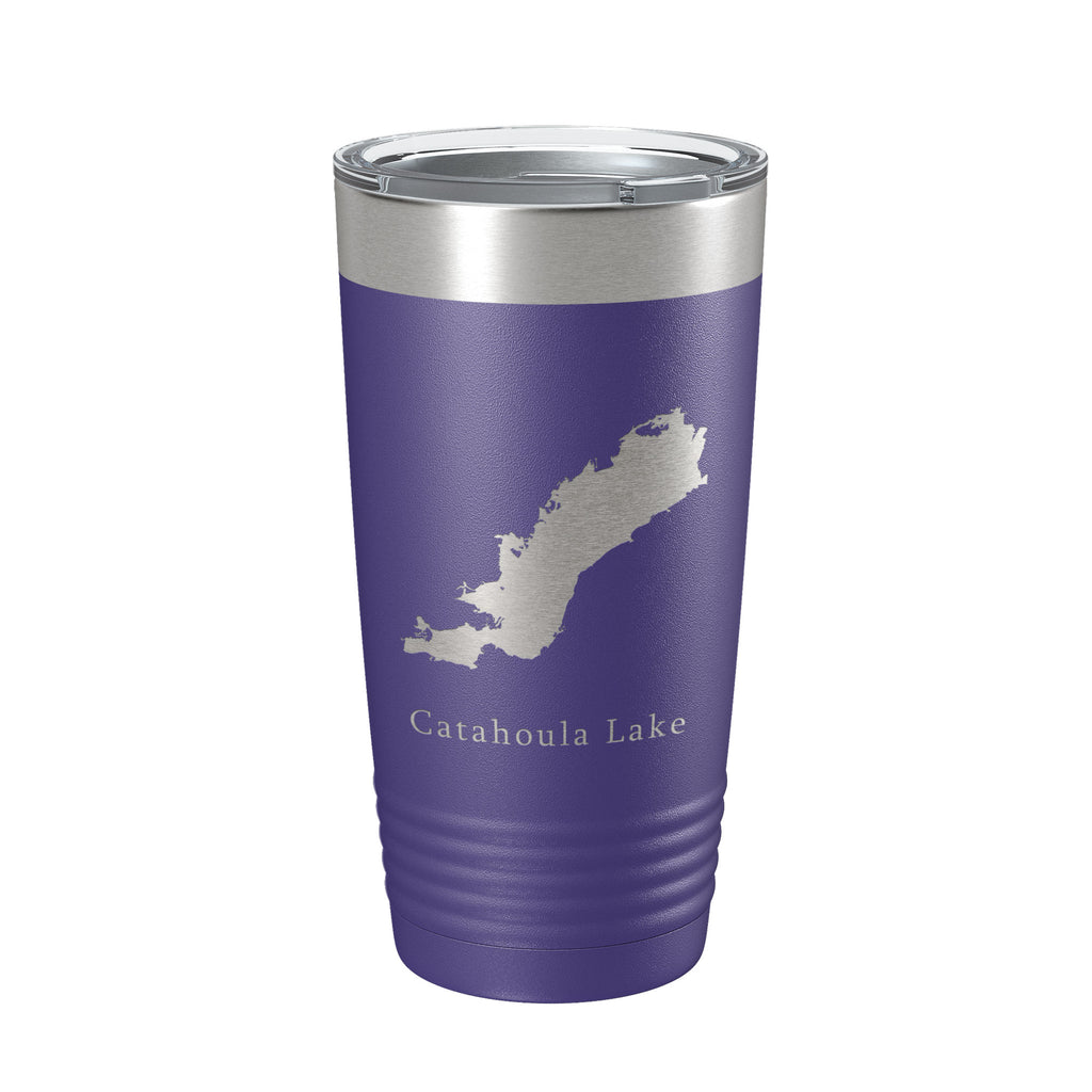 Catahoula Lake Map Tumbler Travel Mug Insulated Laser Engraved Coffee Cup Louisiana 20 oz