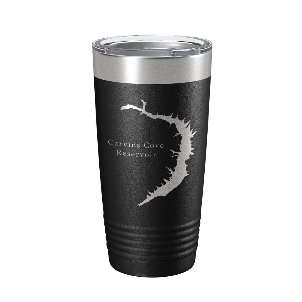 Carvins Cove Reservoir Tumbler Lake Map Travel Mug Insulated Laser Engraved Coffee Cup Virginia 20 oz