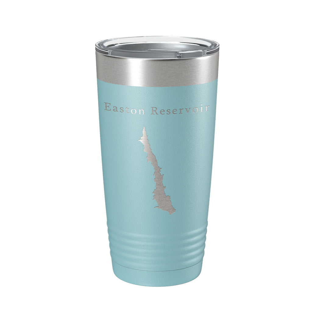 Easton Reservoir Tumbler Lake Map Travel Mug Insulated Laser Engraved Coffee Cup Connecticut 20 oz