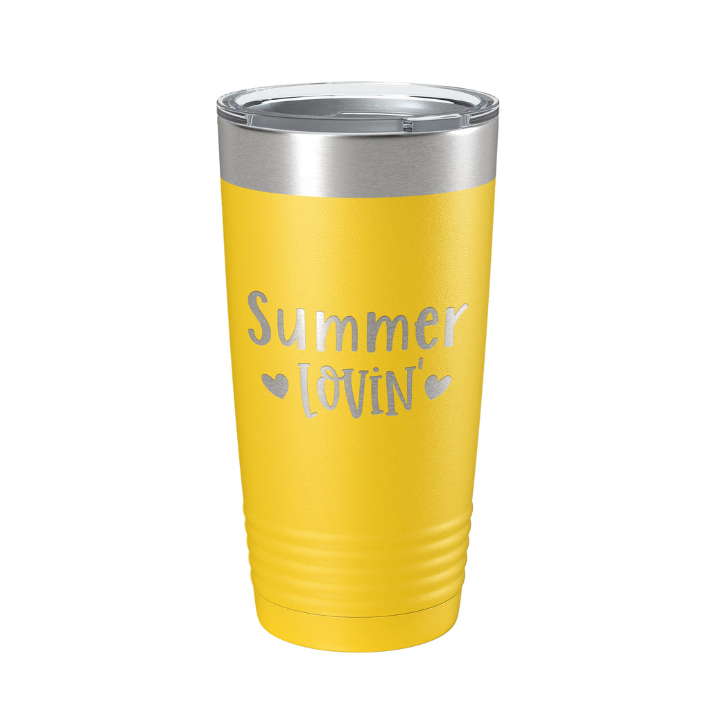 Summer Lovin' Tumbler Loving Travel Mug Insulated Laser Engraved Coffee Cup 20 oz