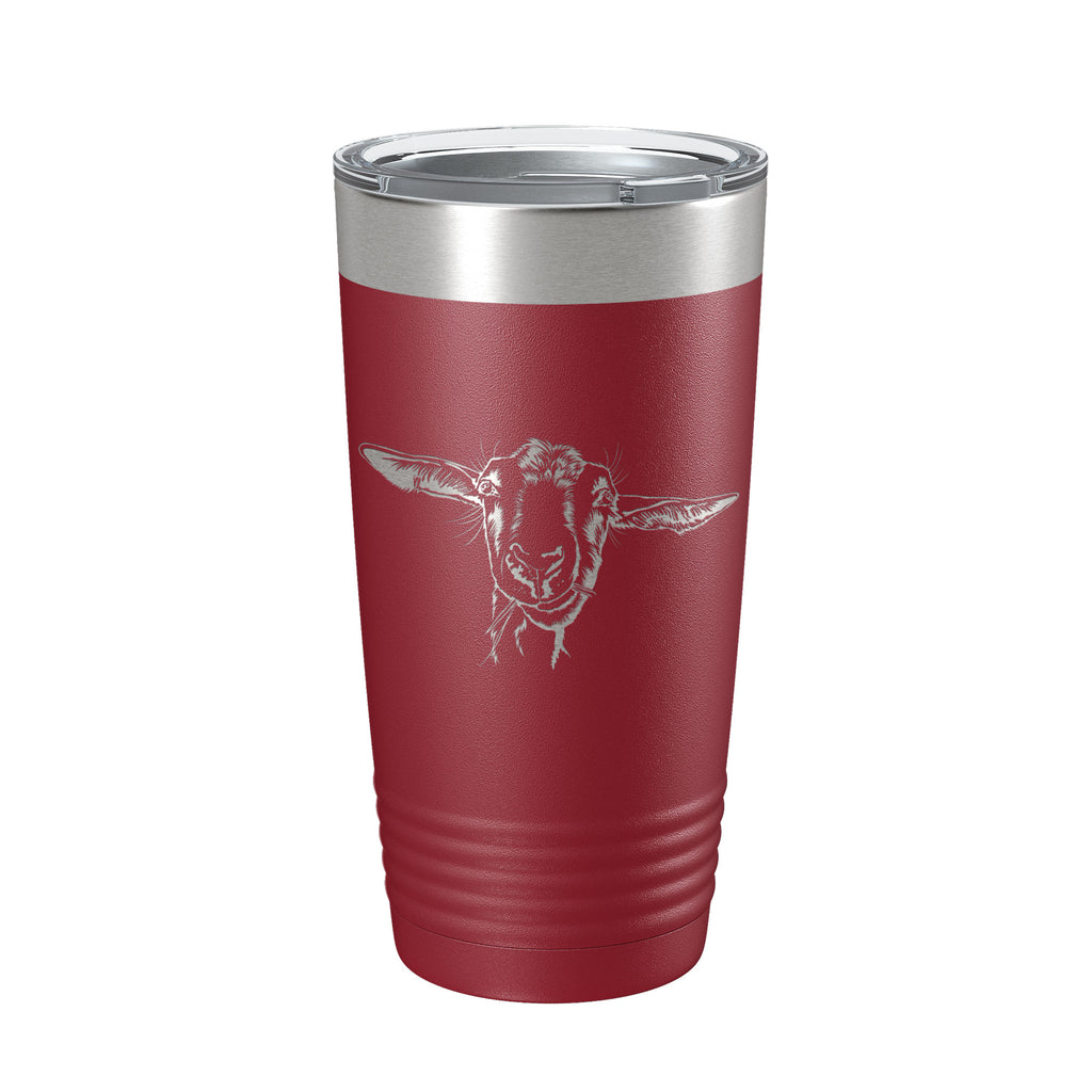 Goat Tumbler Goat Face Travel Mug Insulated Laser Engraved Coffee Cup Farmer Gift 4H 20 oz