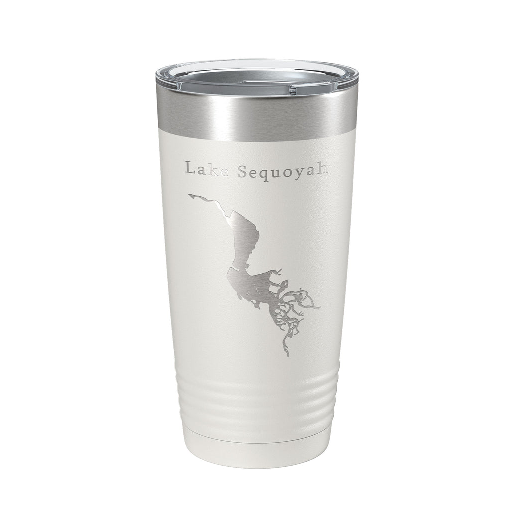 Lake Sequoyah Map Tumbler Travel Mug Insulated Laser Engraved Coffee Cup Arkansas 20 oz