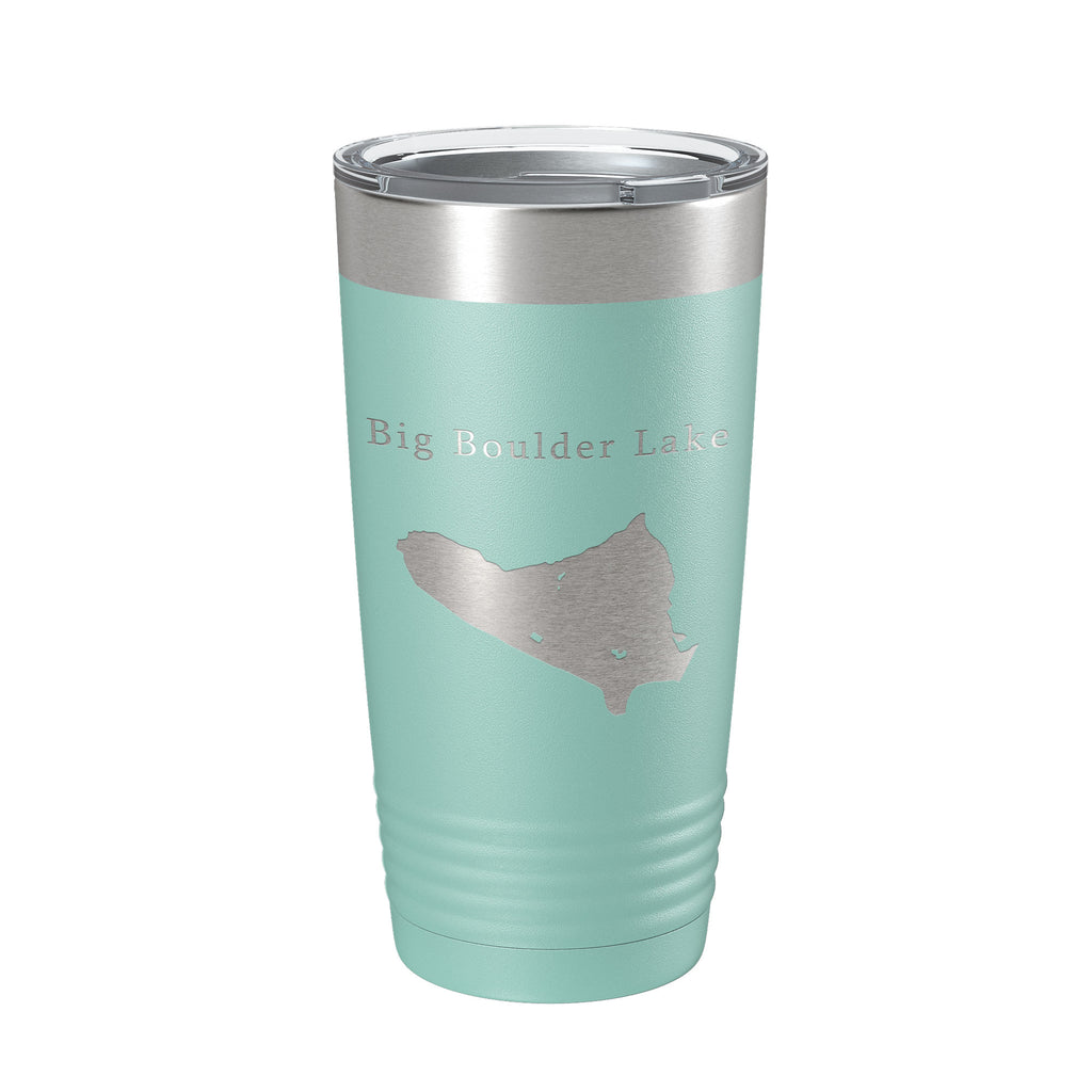 Big Boulder Lake Map Tumbler Travel Mug Insulated Laser Engraved Coffee Cup Pennsylvania 20 oz