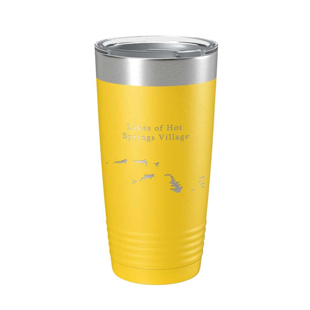 Lakes of Hot Springs Village Map Tumbler Travel Mug Insulated Laser Engraved Coffee Cup Arkansas 20 oz