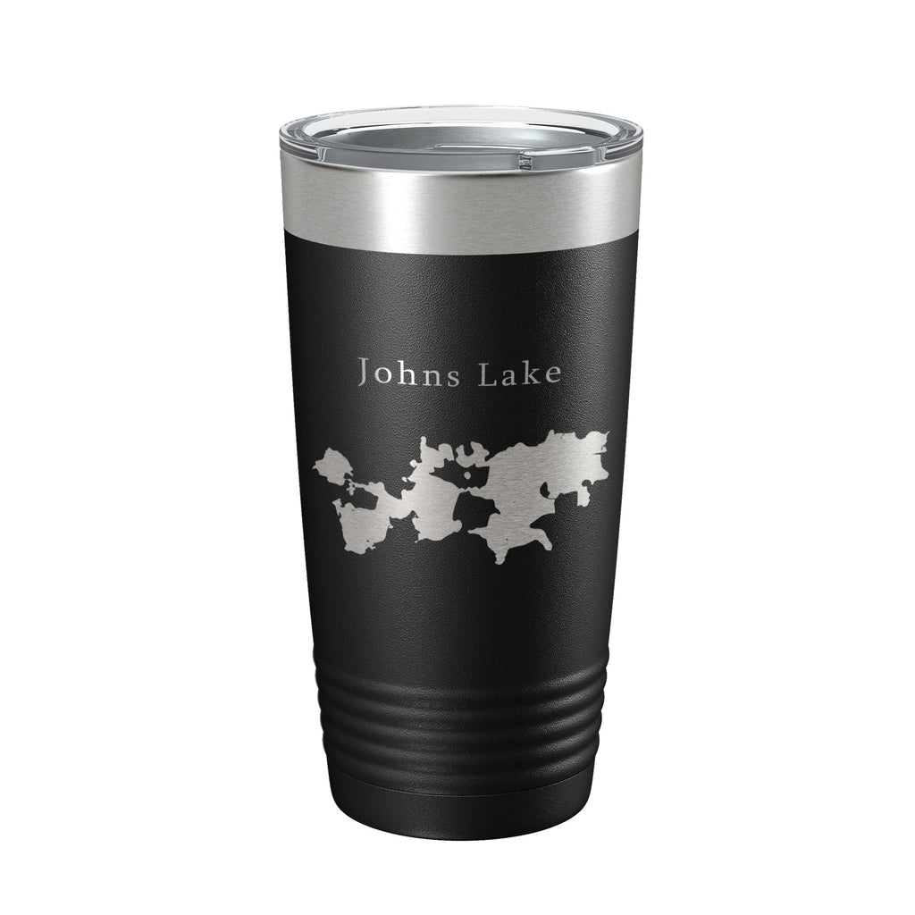 Johns Lake Map Tumbler Travel Mug Insulated Laser Engraved Coffee Cup Florida 20 oz