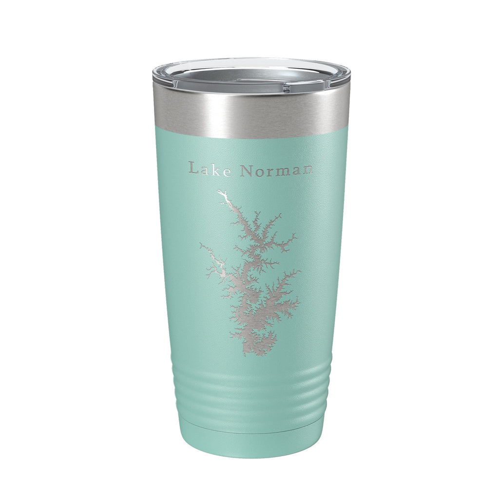 Lake Norman Map Tumbler Travel Mug Insulated Laser Engraved Coffee Cup North Carolina 20 oz