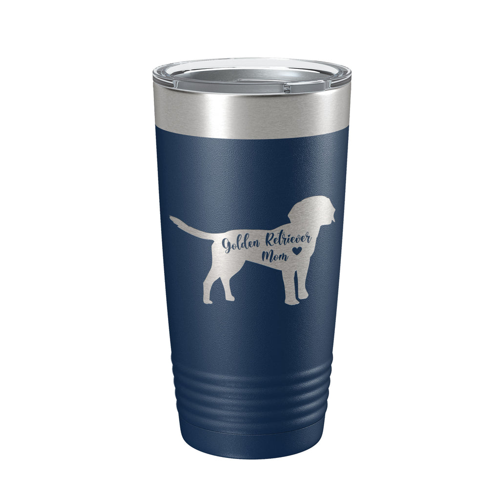 Golden Retriever Mom Tumbler Dog Travel Mug Gift Insulated Laser Engraved Coffee Cup 20 oz