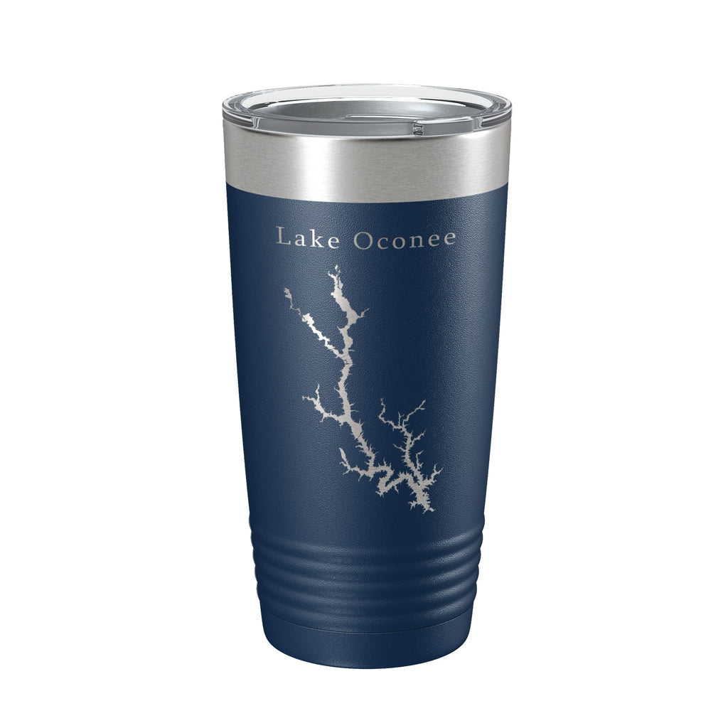 Lake Oconee Map Tumbler Travel Mug Insulated Laser Engraved Coffee Cup Georgia 20 oz