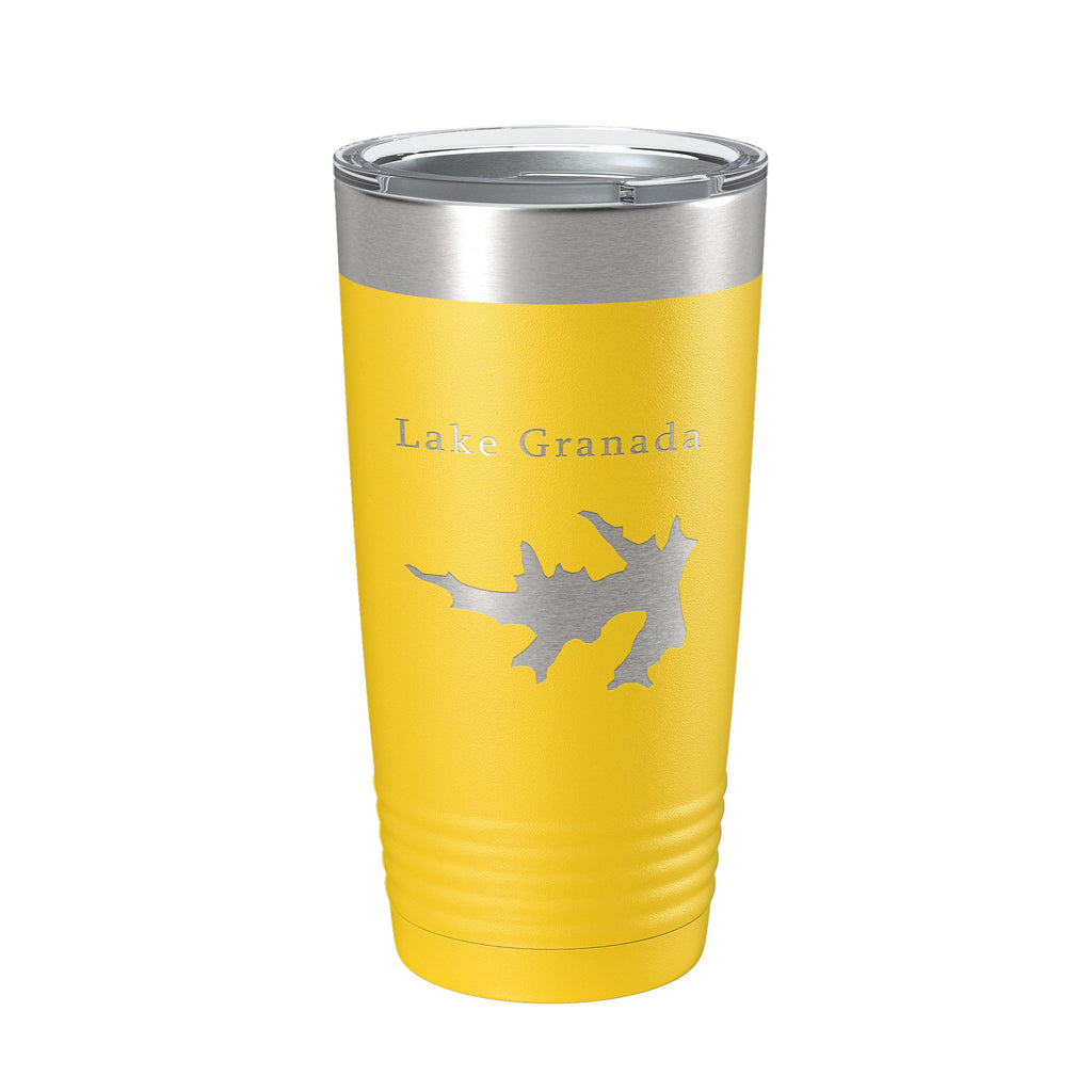 Lake Granada Map Tumbler Travel Mug Insulated Laser Engraved Coffee Cup Hot Springs Village Arkansas 20 oz