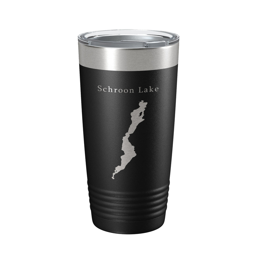 Schroon Lake Map Tumbler Travel Mug Insulated Laser Engraved Coffee Cup New York 20 oz