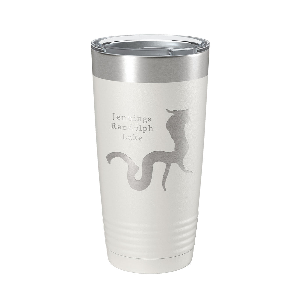 Jennings Randolph Lake Map Tumbler Travel Mug Insulated Laser Engraved Coffee Cup West Virginia 20 oz