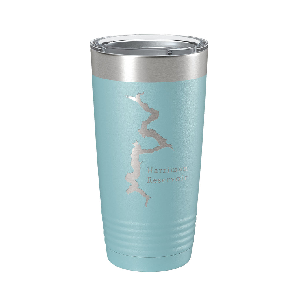 Harriman Reservoir Lake Map Tumbler Travel Mug Insulated Laser Engraved Coffee Cup Whitingham Vermont 20 oz