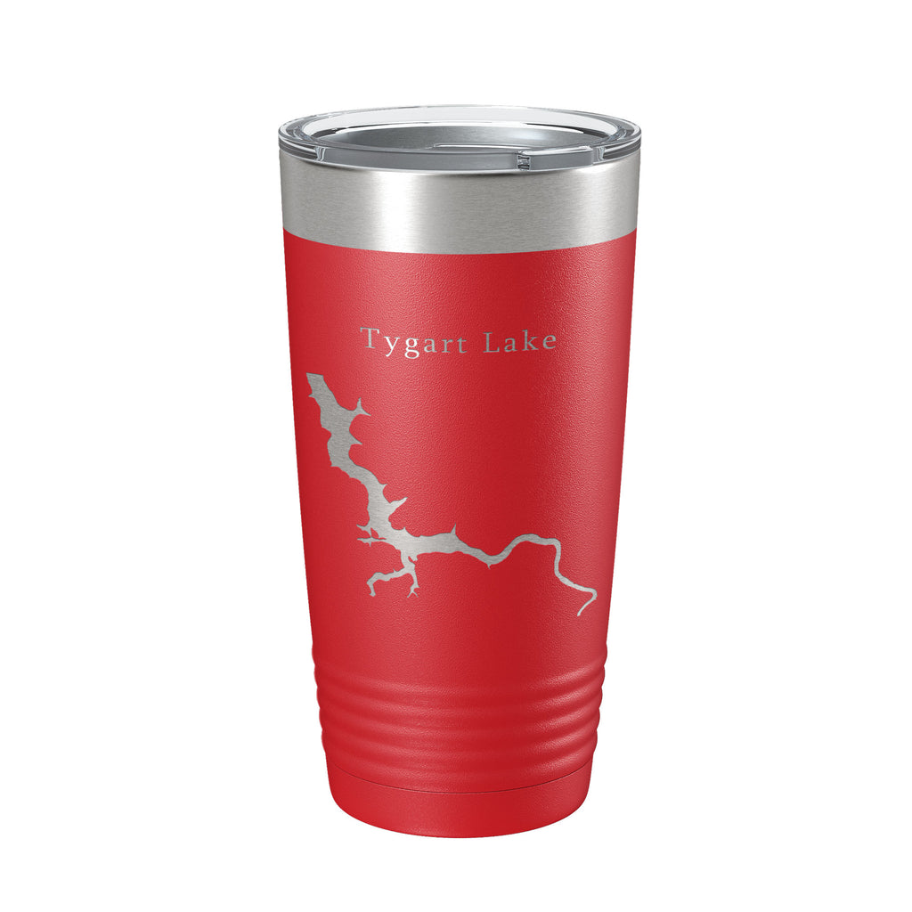 Tygart Lake Map Tumbler Travel Mug Insulated Laser Engraved Coffee Cup West Virginia 20 oz