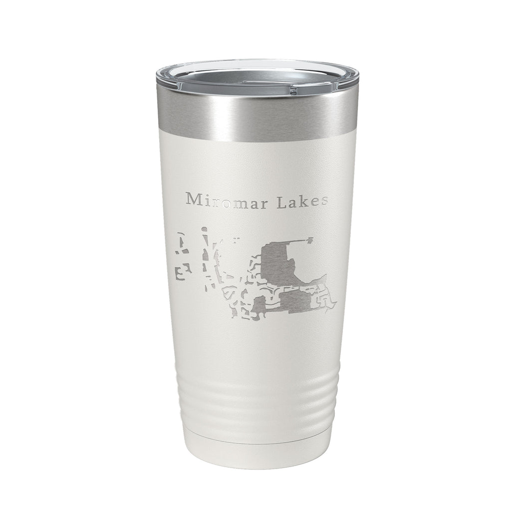 Miromar Lakes Lake Como Map Tumbler Travel Mug Insulated Laser Engraved Coffee Cup Florida 20 oz
