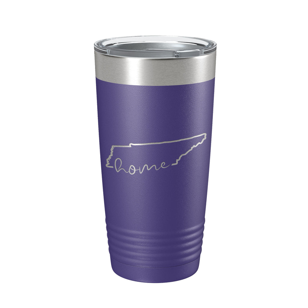 Tennessee Home Tumbler State Outline Travel Mug Gift Insulated Laser Engraved Coffee Cup 20 oz