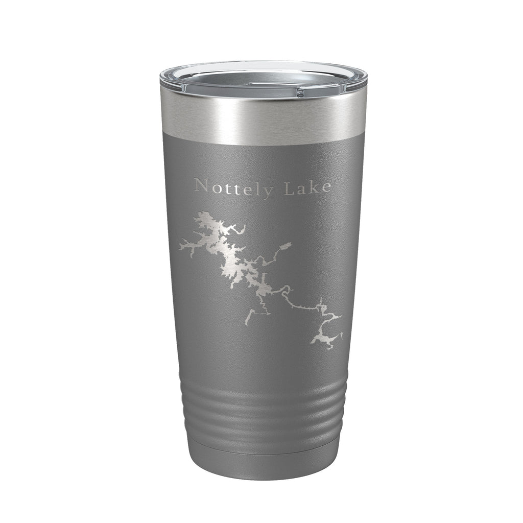 Nottely Lake Map Tumbler Travel Mug Insulated Laser Engraved Coffee Cup Georgia 20 oz
