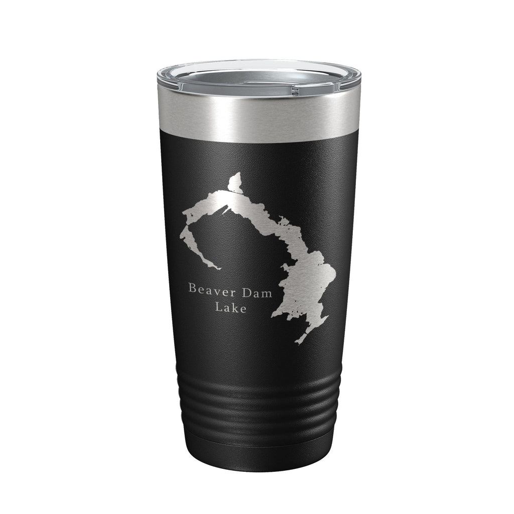 Beaver Dam Lake Map Tumbler Travel Mug Insulated Laser Engraved Coffee Cup Wisconsin 20 oz