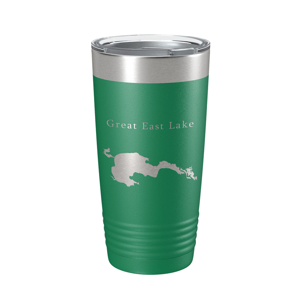 Great East Lake Map Tumbler Travel Mug Insulated Laser Engraved Coffee Cup Maine New Hampshire 20 oz