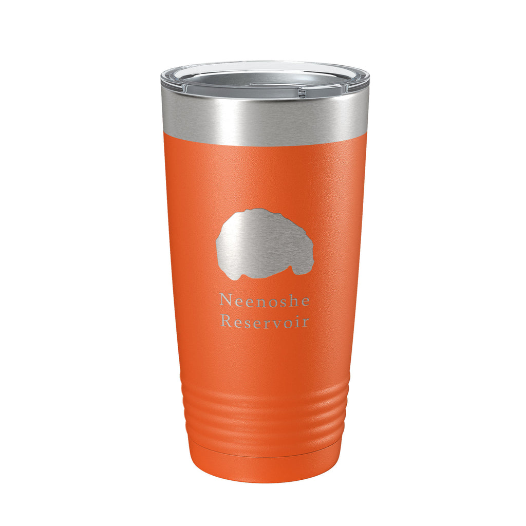 Neenoshe Reservoir Tumbler Lake Map Travel Mug Insulated Laser Engraved Coffee Cup Colorado 20 oz