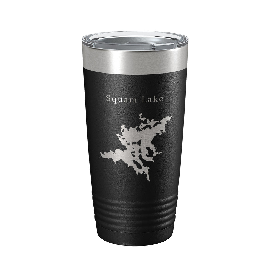 Squam Lake Map Tumbler Travel Mug Insulated Laser Engraved Coffee Cup New Hampshire 20 oz