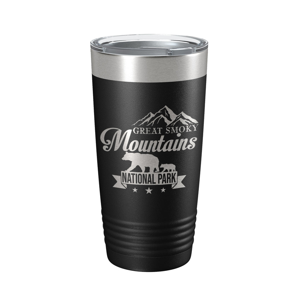Great Smoky Mountains National Park Bear Tumbler GSMNP Travel Mug Gift Insulated Laser Engraved Coffee Cup 20 oz
