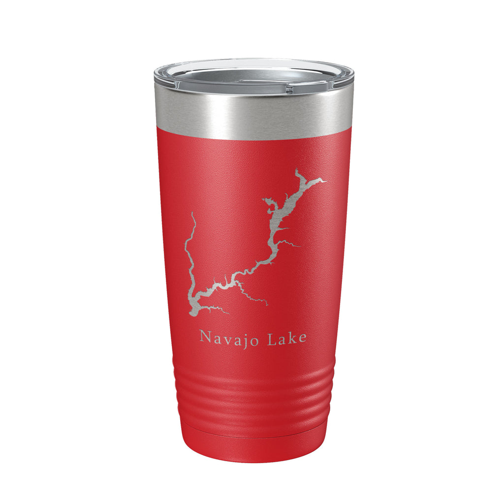 Navajo Lake Map Tumbler Travel Mug Insulated Laser Engraved Coffee Cup New Mexico Colorado 20 oz