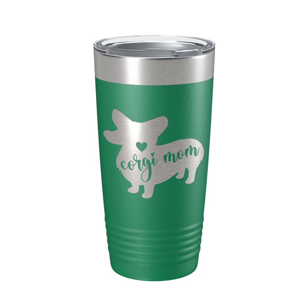 Corgi Mom Tumbler Dog Travel Mug Gift Insulated Laser Engraved Coffee Cup 20 oz