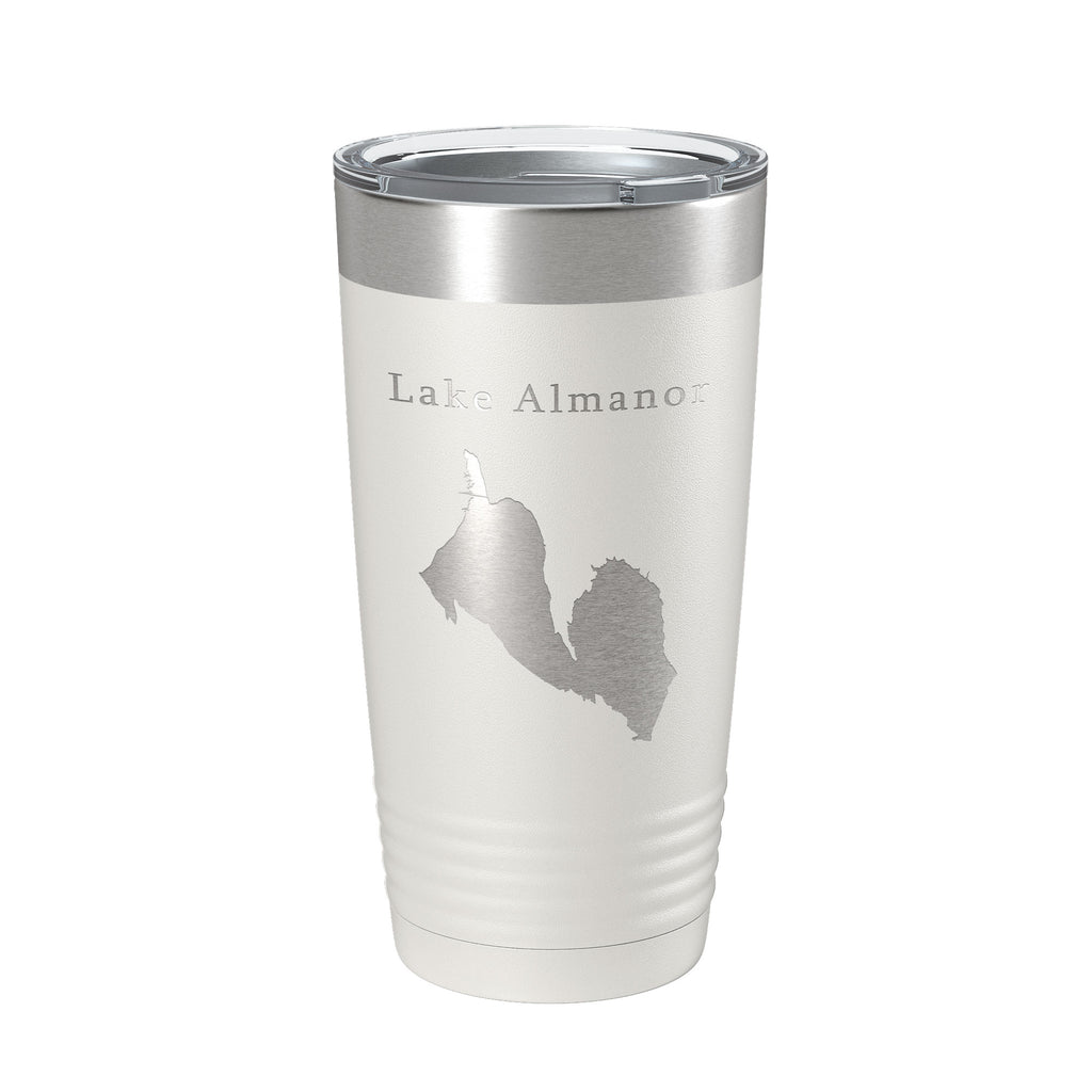 Lake Almanor Map Tumbler Travel Mug Insulated Laser Engraved Coffee Cup California 20 oz