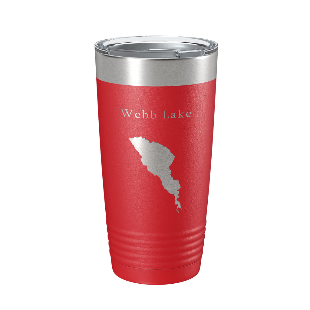 Webb Lake Map Tumbler Travel Mug Insulated Laser Engraved Coffee Cup Maine 20 oz