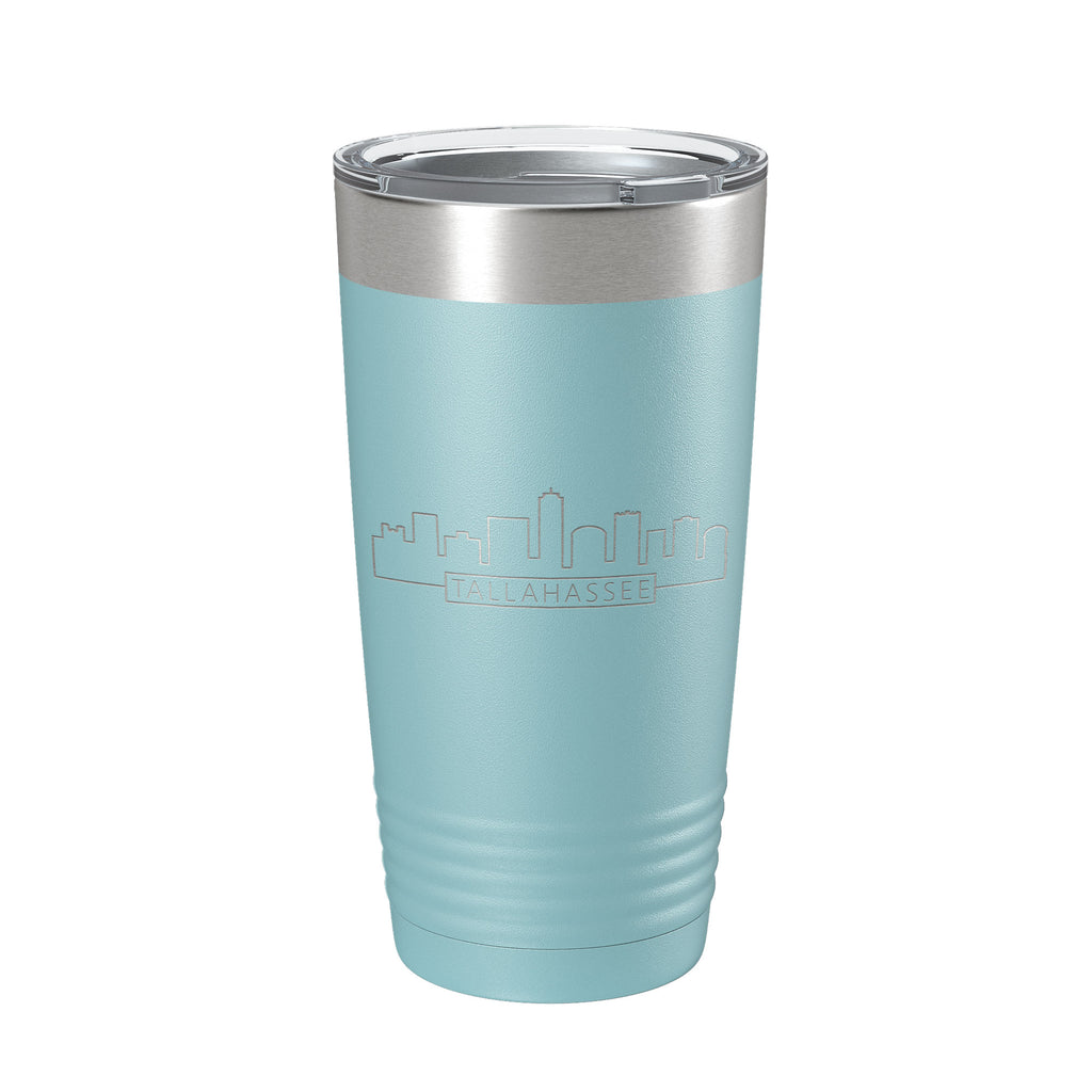 Tallahassee Skyline Minimalist Outline Tumbler Travel Mug Insulated Laser Engraved Coffee Cup Florida 20 oz