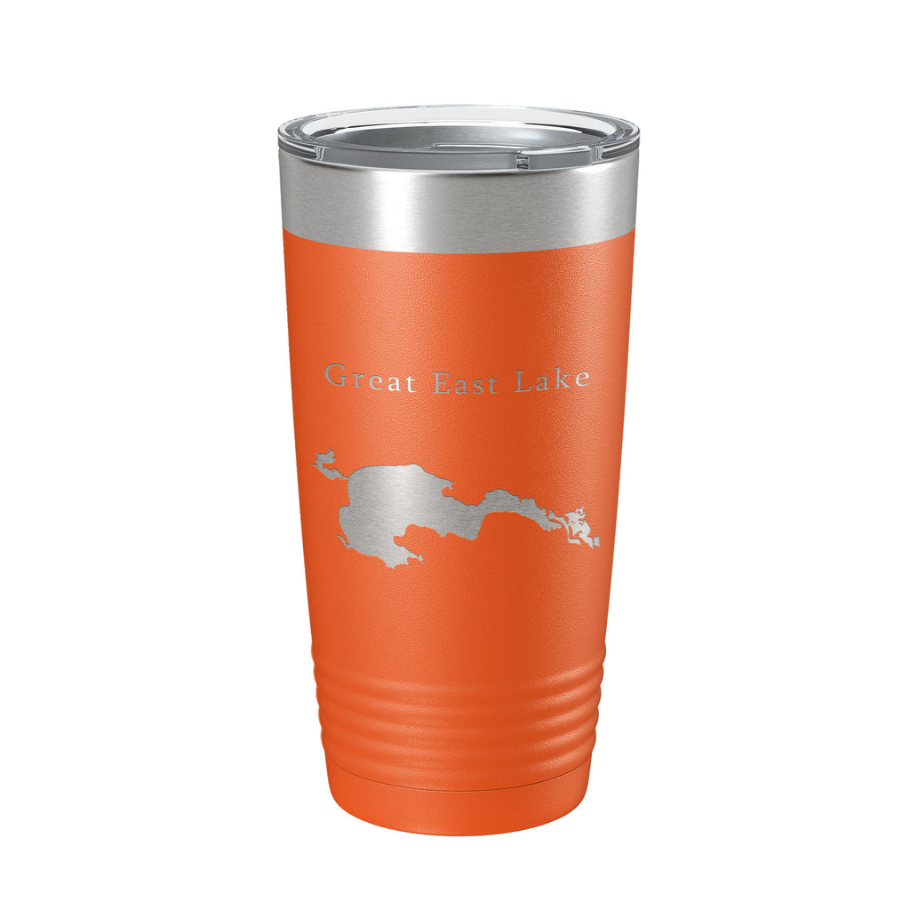 Great East Lake Map Tumbler Travel Mug Insulated Laser Engraved Coffee Cup Maine New Hampshire 20 oz