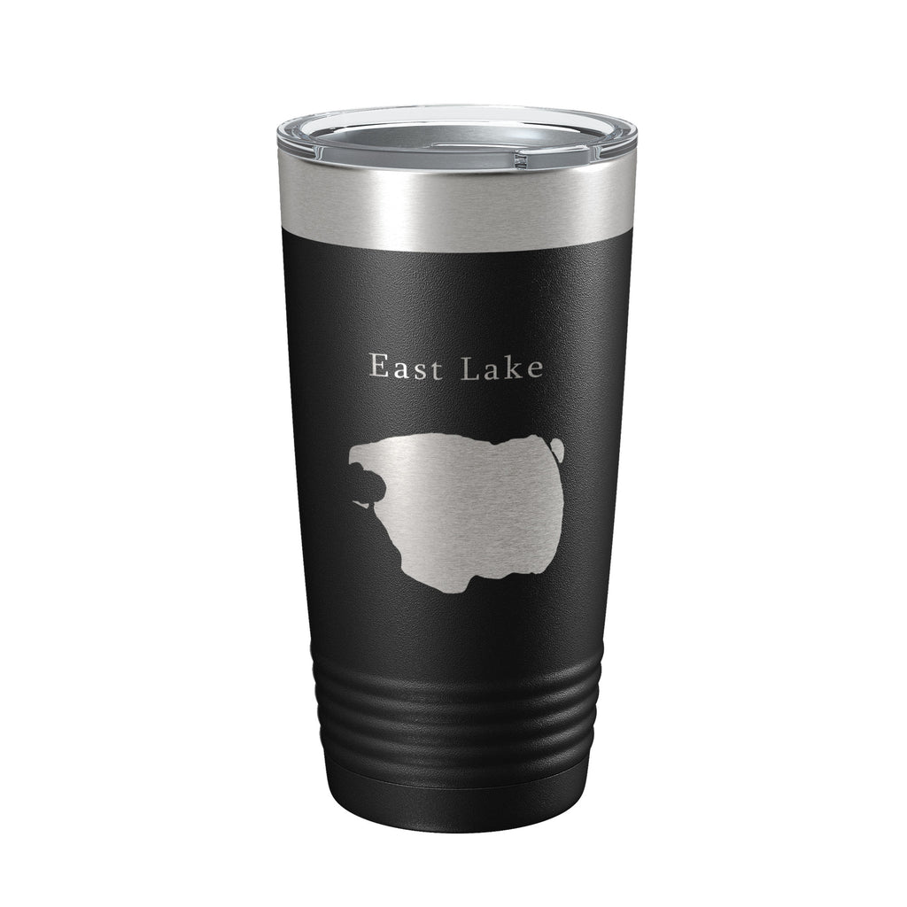 East Lake Map Tumbler Travel Mug Insulated Laser Engraved Coffee Cup Oregon 20 oz