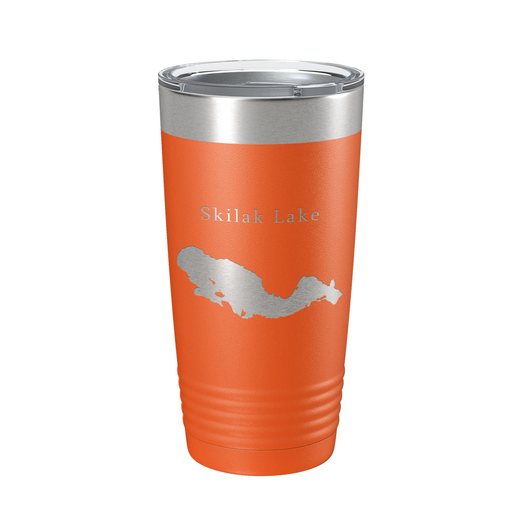Skilak Lake Map Tumbler Travel Mug Insulated Laser Engraved Coffee Cup Alaska 20 oz