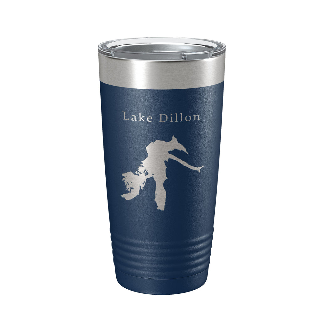 Lake Dillon Map Tumbler Travel Mug Insulated Laser Engraved Coffee Cup Colorado 20 oz