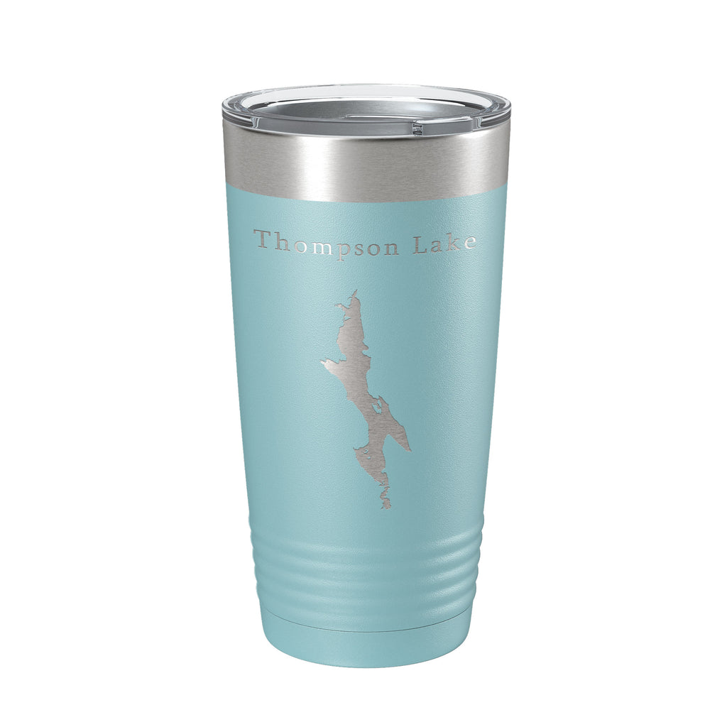 Thompson Lake Map Tumbler Travel Mug Insulated Laser Engraved Coffee Cup Maine 20 oz