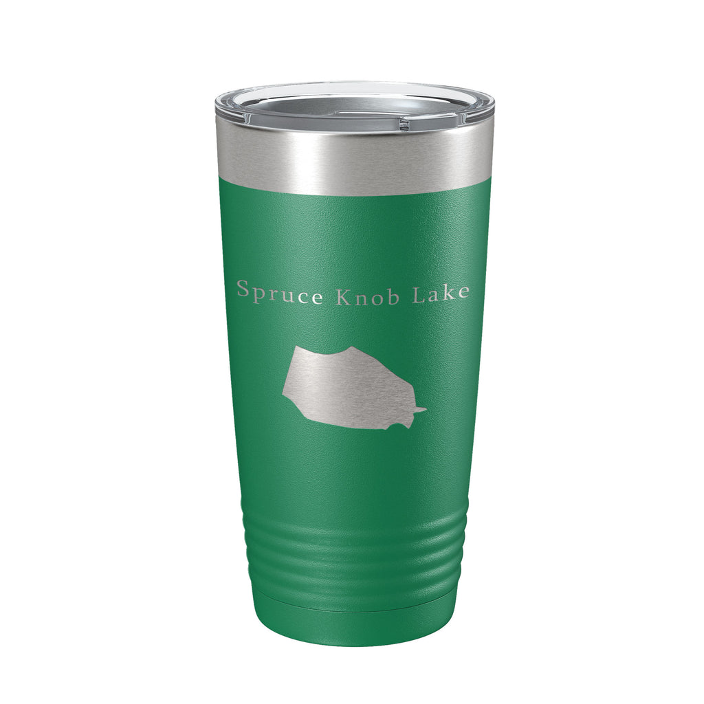 Spruce Knob Lake Map Tumbler Travel Mug Insulated Laser Engraved Coffee Cup West Virginia 20 oz