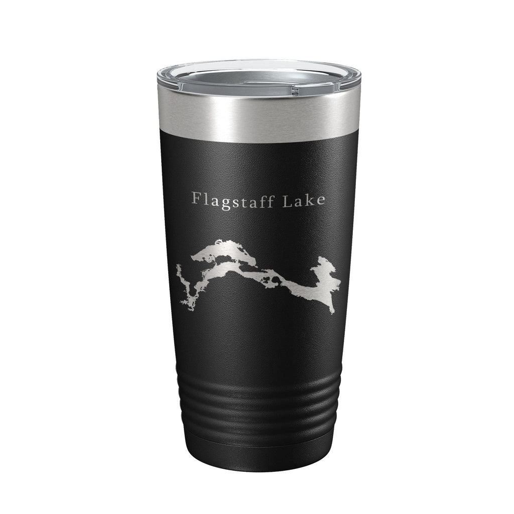 Flagstaff Lake Map Tumbler Travel Mug Insulated Laser Engraved Coffee Cup Maine 20 oz