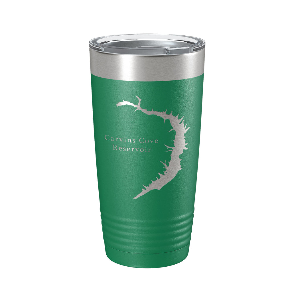 Carvins Cove Reservoir Tumbler Lake Map Travel Mug Insulated Laser Engraved Coffee Cup Virginia 20 oz