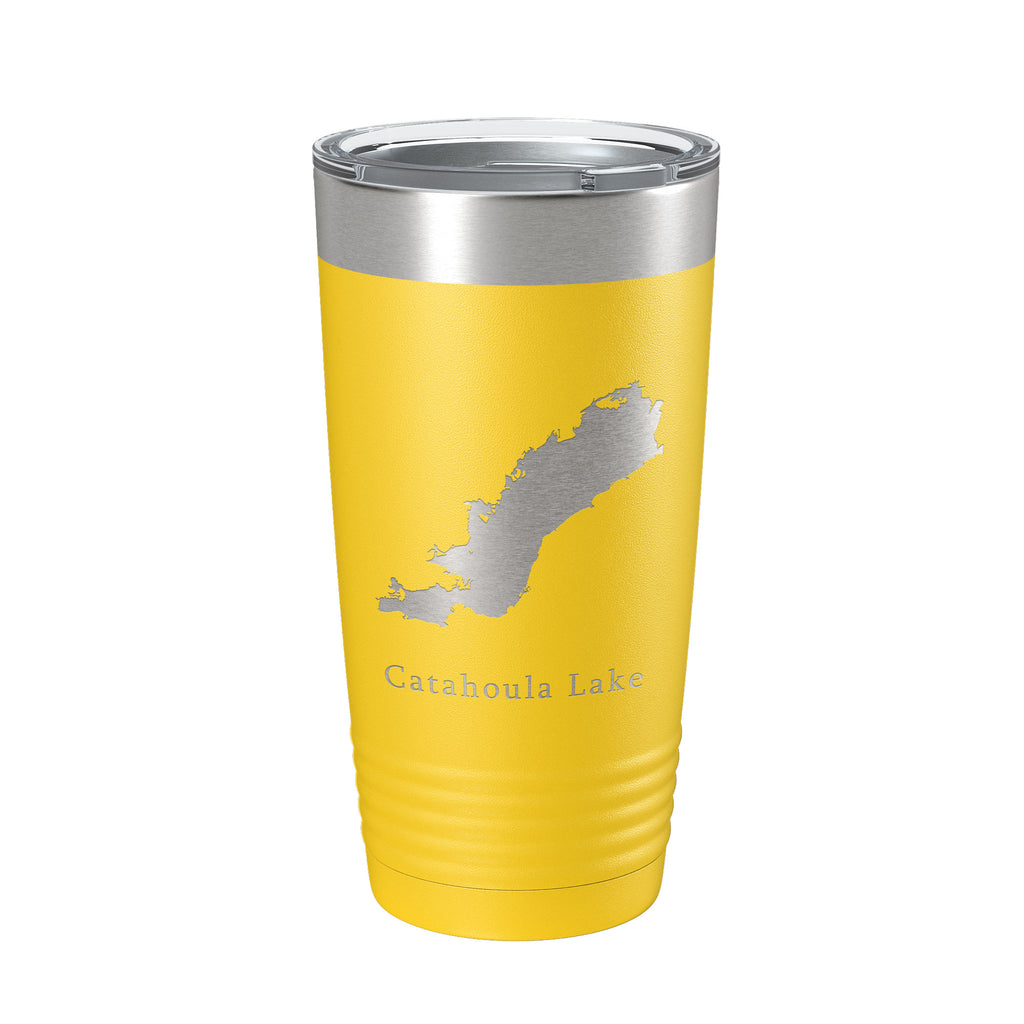 Catahoula Lake Map Tumbler Travel Mug Insulated Laser Engraved Coffee Cup Louisiana 20 oz