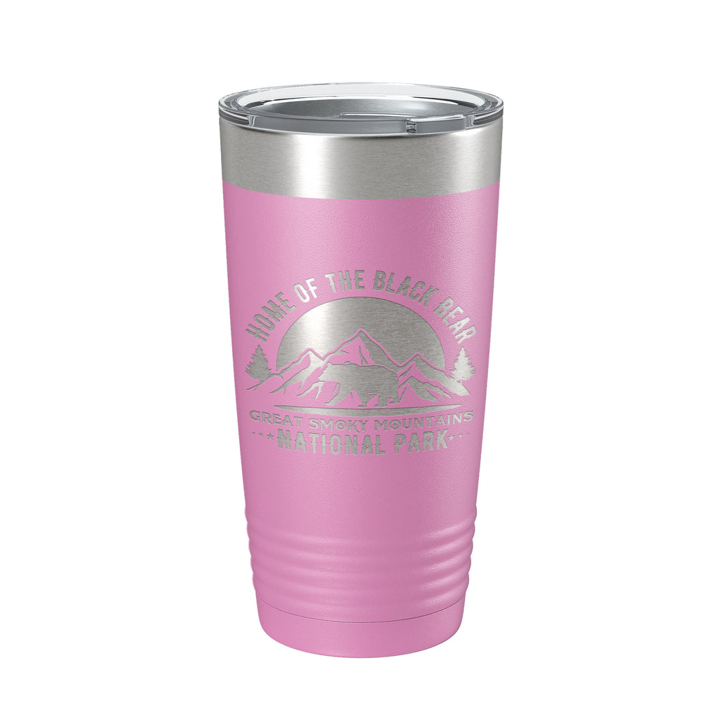 Black Bear Tumbler Great Smoky Mountains National Park Travel Mug Insulated Laser Engraved Coffee Cup GSMNP Gift 20 oz