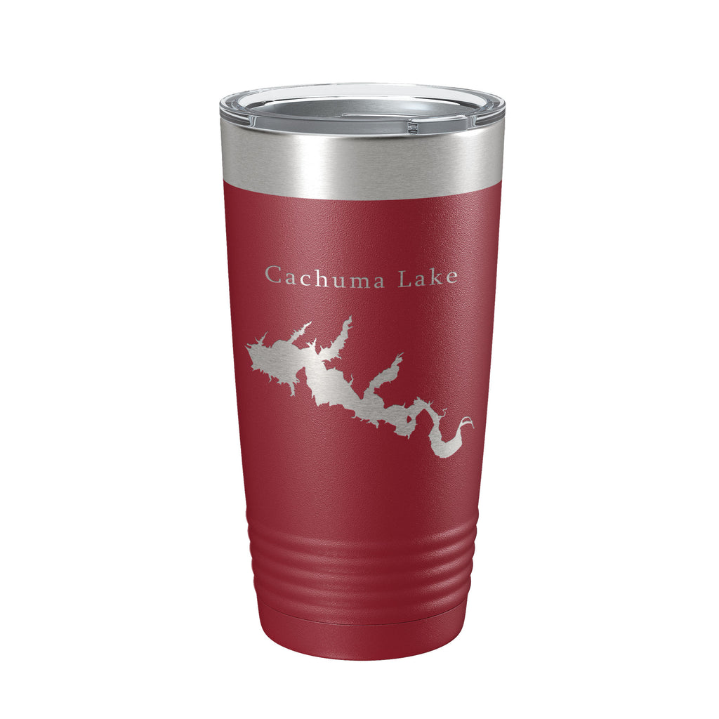 Cachuma Lake Map Tumbler Travel Mug Insulated Laser Engraved Coffee Cup California 20 oz
