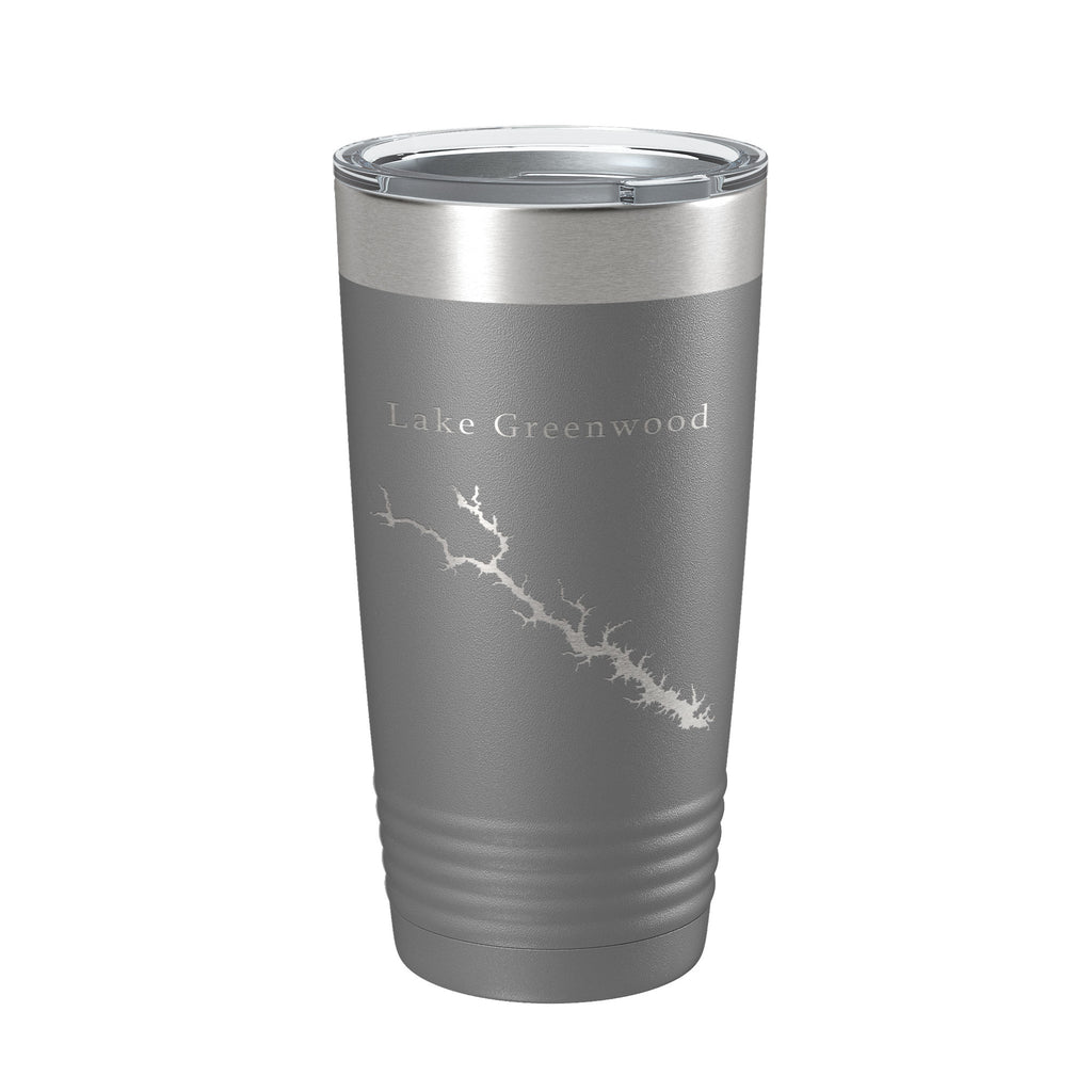 Lake Greenwood Map Tumbler Travel Mug Insulated Laser Engraved Coffee Cup South Carolina 20 oz