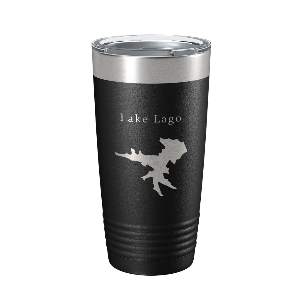 Lake Lago Map Tumbler Travel Mug Insulated Laser Engraved Coffee Cup Hot Springs Village Arkansas 20 oz