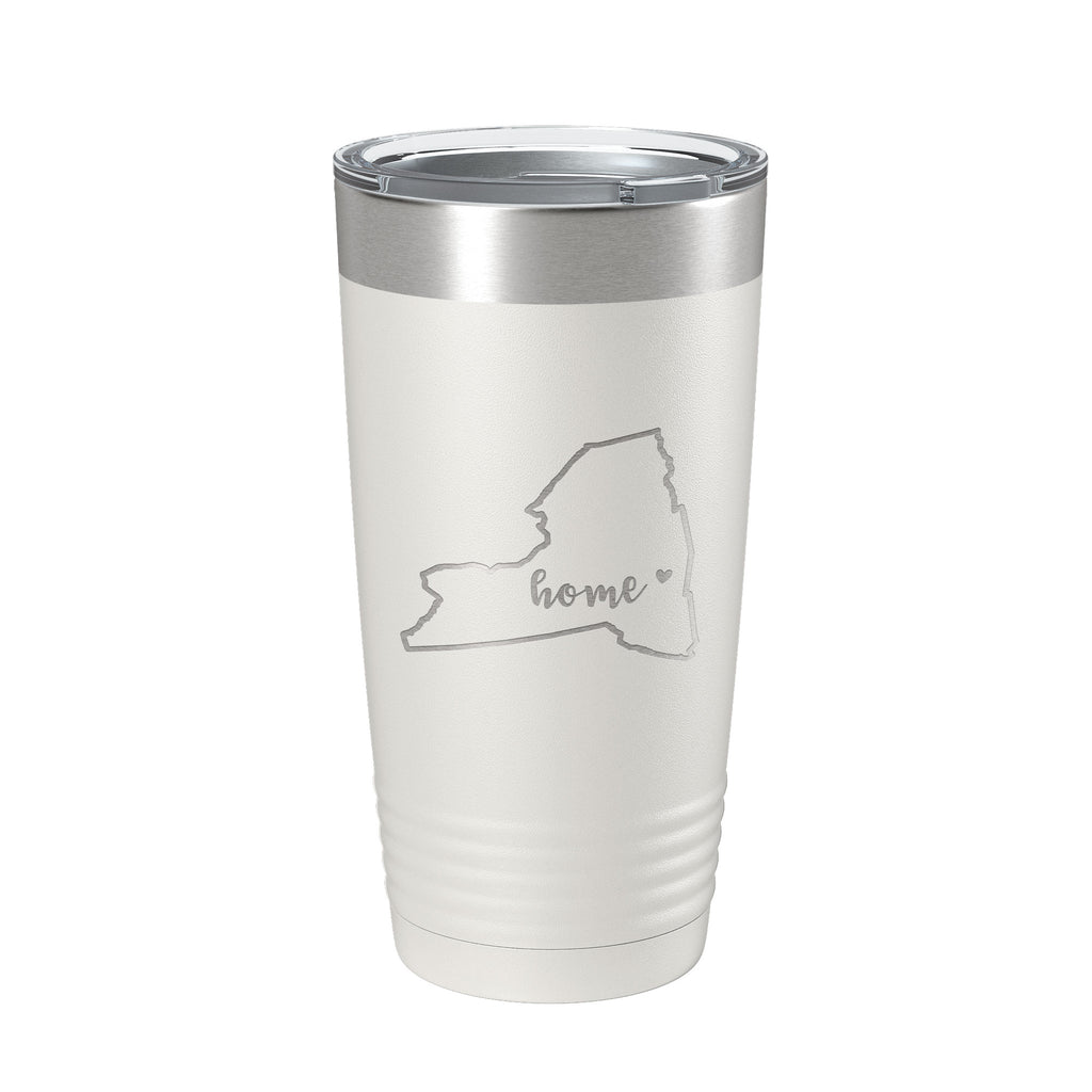 New York Tumbler Home State Travel Mug Insulated Laser Engraved Map Coffee Cup 20 oz